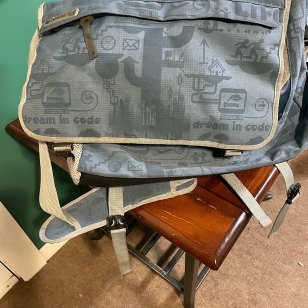 Blue Insulated Y2K Computer bag